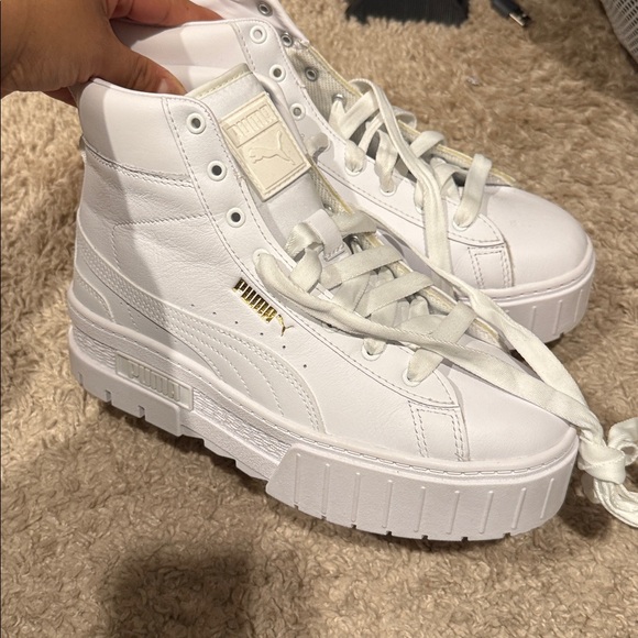 Puma Wmns Mayze Mid 'Triple White - Picture 2 of 6